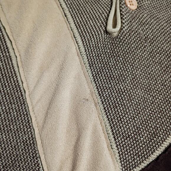 VTG Peletti Lana Collezione 3XL Men's Geometric Tan/Brown Collared Coogie-like - Picture 11 of 11